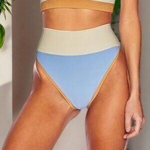 Beach Riot Colorblock Bikini - Blue, Cream, Tan